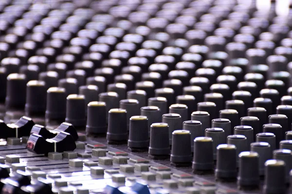 Close Sound Mixer Studio Mixing Sound — Stock Photo, Image