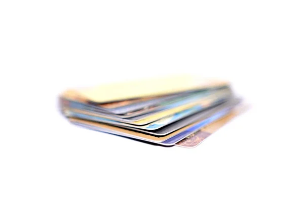 Credit Cards Isolated White Background — Stock Photo, Image