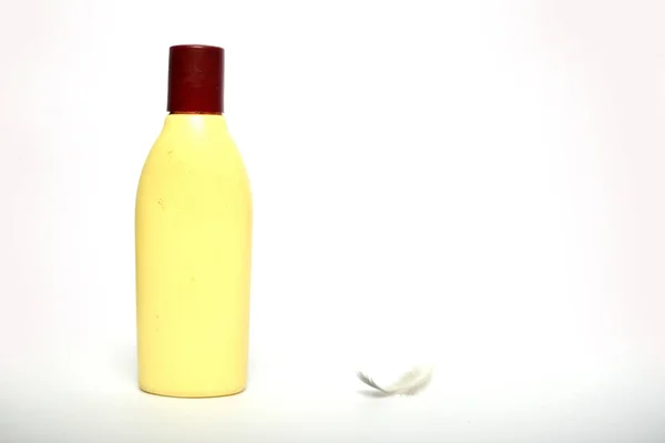 Крем Лица Бутылка Ванны Белом Фоне — стоковое фото