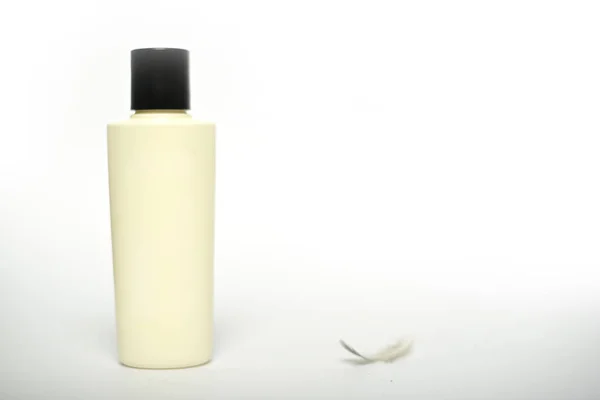 Крем Обличчя Або Пляшка Ванни Ізольовані Білому Тлі — стокове фото