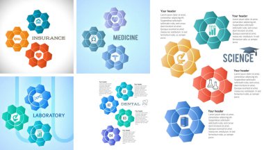 Tasarım iş sunu şablonu A4 biçimi ayarlayın. Vektör çizim infographics, numara afiş, çizelgeler ve grafikler veya kapak kitap arka plan, grafik ve tablolar veya Web sitesi gezinti düzeni için