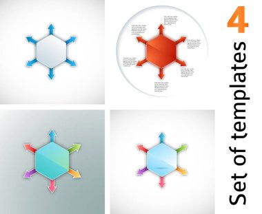 Tasarım iş sunu şablonu A4 biçimi ayarlayın. Vektör çizim infographics, numara afiş, çizelgeler ve grafikler veya kapak kitap arka plan, grafik ve tablolar veya Web sitesi gezinti düzeni için