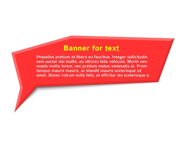 Banners Vermelhos Para Design Texto Com Bordas Bolhas Comunicação Isolados — Vetor de Stock