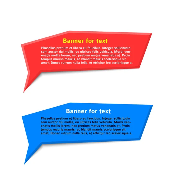 Defina Banners Para Design Texto Com Bordas Bolhas Comunicação Isolados — Vetor de Stock