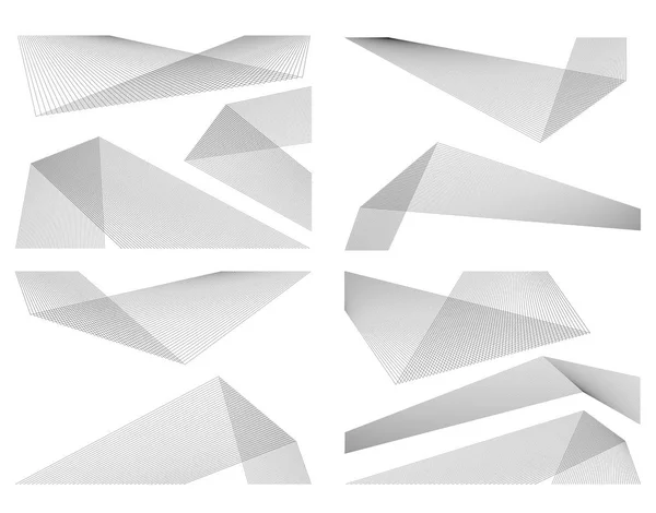 Color Negro Blanco Fondo Lineal Elementos Diseño Líneas Poligonales Capa — Vector de stock