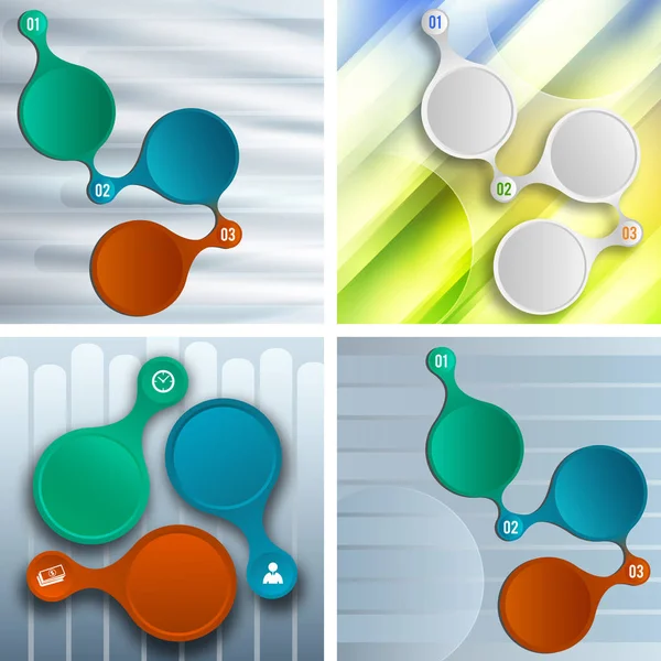 Set Elemento Diseño Abstracto Tecnología Sobre Fondo Color Ilustración Vectorial — Vector de stock