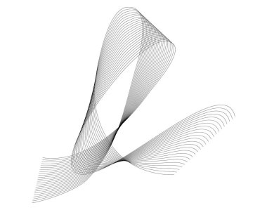 Tasarım elemanları. Bir sürü gri çizgi dalgası. Beyaz arka planda soyut dalgalı çizgiler izole edildi. Yaratıcı çizgi sanatı. Vektör illüstrasyon EPS 10. Harman Aracı kullanılarak oluşturulan çizgilerle renkli parlak dalgalar.