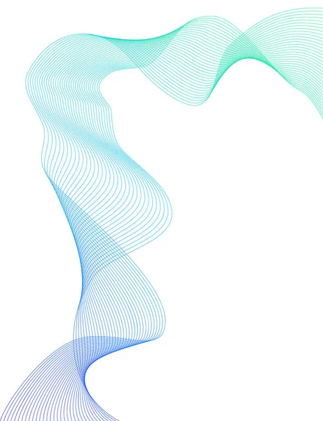 Vague Des Nombreuses Lignes Colorées Rayures Ondulées Abstraites Sur Fond — Image vectorielle