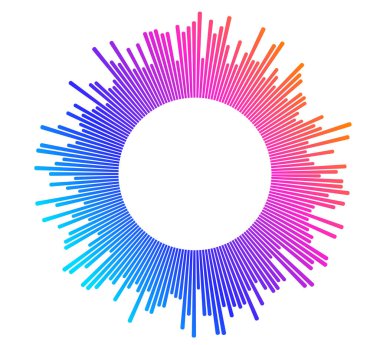 Beyaz arkaplanda izole edilmiş renk eşitleyici. Vektör çizimi. Nabız müzik çalar. Ses dalgası logosu. Vektör tasarım ögesi Ses dalgası şablonu görselleştirme sinyalinin posteriName