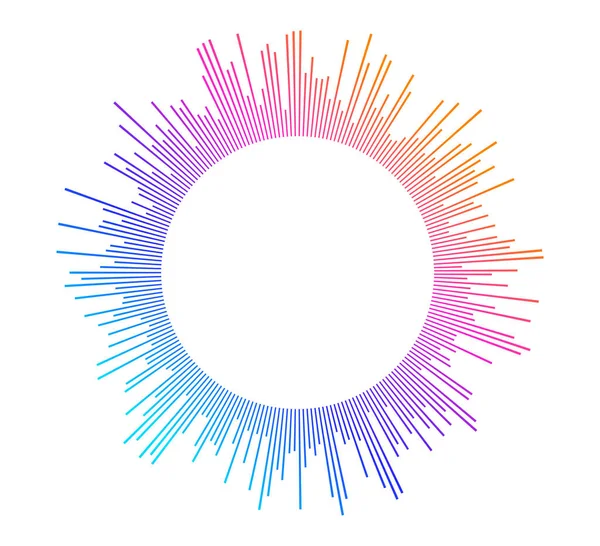 Farbentzerrer Isoliert Auf Weißem Hintergrund Vektorillustration Pulsmusik Player Audio Wave — Stockvektor