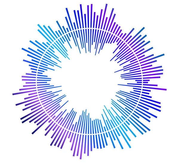 白色の背景に分離されたカラーイコライザー ベクトルイラスト パルス音楽プレーヤー 音声波のロゴ ベクトルデザイン要素音波テンプレート可視化信号のポスターイラストEps — ストックベクタ
