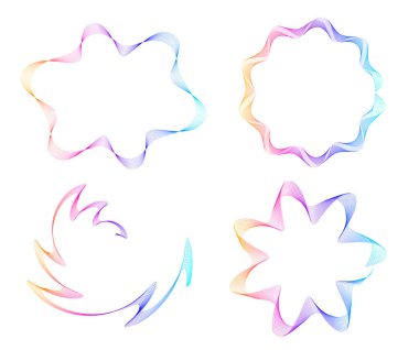 Tasarım elemanları. Halka daire zarif çerçeve kenarı. Beyaz arka plandaki soyut dairesel logo elemanı izole edildi. Yaratıcı sanat. Yeni ürün tanıtımı için vektör illüstrasyon EPS 10 dijital