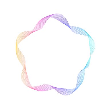 Tasarım elemanları. Halka daire zarif çerçeve kenarı. Beyaz arka plandaki soyut dairesel logo elemanı izole edildi. Yaratıcı sanat. Yeni ürün tanıtımı için vektör illüstrasyon EPS 10 dijital