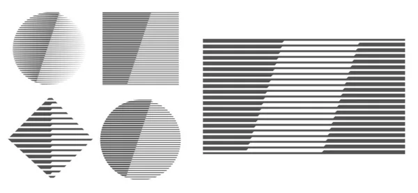 Illusion Optique Mouvement Couleur Gradation Effet Plat Fond Géométrique Abstrait — Image vectorielle