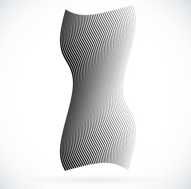 Tasarım elemanları. Bir sürü gri çizgi dalgası. Beyaz arka planda soyut dalgalı çizgiler izole edildi. Yaratıcı çizgi sanatı. Vektör illüstrasyon EPS 10. Harman Aracı kullanılarak oluşturulan çizgilerle renkli parlak dalgalar