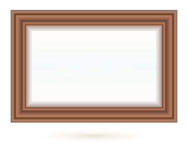 Şeffaf arkaplanda gölgesi olan kare çerçeve tasarımı sunumu. İzole edilmiş boş masa vektörü illüstrasyonu üzerinde 3B Pankart Duruşu Fotoğraf, resim ve metin tanıtımı için EPS 10