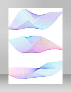 Tasarım elemanları. Bir sürü siyah çizgi dalgası daireler çiziyor. Beyaz arka planda soyut dalgalı çizgiler izole edildi. Tanıtım için Harman Aracı kullanılarak oluşturulan satırlarla EPS 10 vektör illüstrasyonu