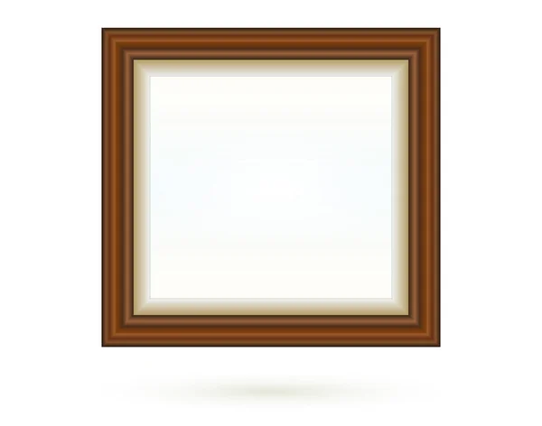 在透明背景下呈现阴影下的正方形画框设计 三维板横幅站在孤立干净的空白表格上矢量图解Eps 用于照片 文字宣传 — 图库矢量图片