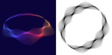 Kozmetik Tasarımı, Skincare, Güzellik, Spa, Banner İçin Sağlık, Web Tasarımı, Broşür. Akan Çizgiler Simgesi, Logo, ve Dairesel Noktalar, Çizgiler, ve Desenler Vektör İllüstrasyonu