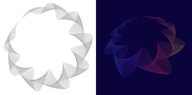 Spa, Yoga, Gevşeme, Sağlık, Web Tasarımı İçin Organik, Banner, Broşür, Paket. Çevre dostu için dairesel noktalar ve dalga çizgileri. Marka Vektörü İllüstrasyonu. Arkaplan spiralleri