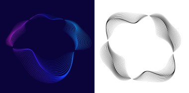 Kozmetik Tasarımı, Skincare, Güzellik, Spa, Banner İçin Sağlık, Web Tasarımı, Broşür. Akan Çizgiler Simgesi, Logo, ve Dairesel Noktalar, Çizgiler, ve Desenler Vektör İllüstrasyonu