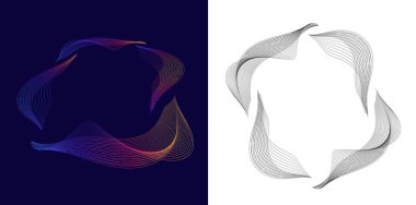 Kozmetik Tasarımı, Skincare, Güzellik, Spa, Banner İçin Sağlık, Web Tasarımı, Broşür. Akan Çizgiler Simgesi, Logo, ve Dairesel Noktalar, Çizgiler, ve Desenler Vektör İllüstrasyonu