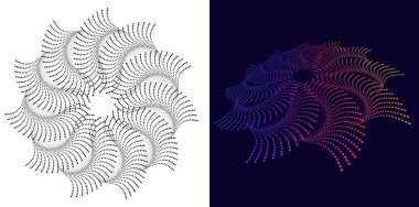 Asgari Posterler, Dijital Arkaplanlar ve Çağdaş Grafiksel Projeler için Değişken Dalga Çizgileri ve Soyut Geometrik Şekiller