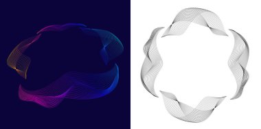 Spa, Yoga, Gevşeme, Sağlık, Web Tasarımı İçin Organik, Banner, Broşür, Paket. Çevre dostu için dairesel noktalar ve dalga çizgileri. Marka Vektörü İllüstrasyonu. Arkaplan spiralleri