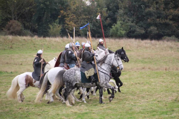 Battle Reino Unido Octubre 2019 Los Recreadores Recrean Batalla Hastings — Foto de Stock