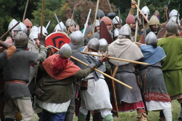 Battle Reino Unido Octubre 2019 Los Recreadores Recrean Batalla Hastings — Foto de Stock