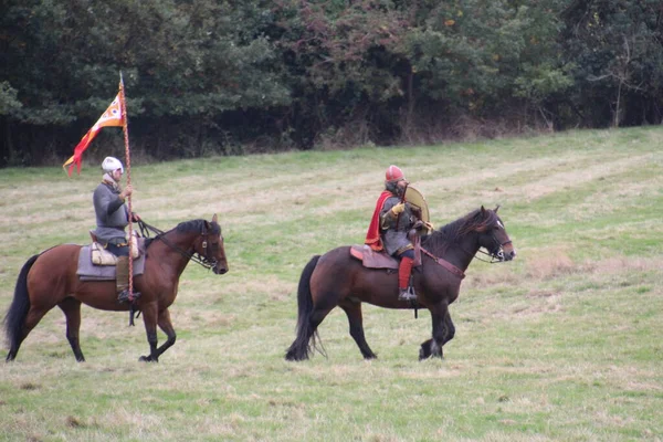 Battle Royaume Uni Octobre 2019 Reconstitutions Recréant Bataille Hastings Est — Photo