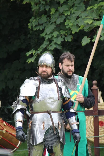 Battle July 2019 Knights Tournament Held Throughout Summer Several Locations — Stock Photo, Image