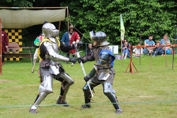 Battle July 2019 Knights Tournament Held Throughout Summer Several Locations — Stock Photo, Image