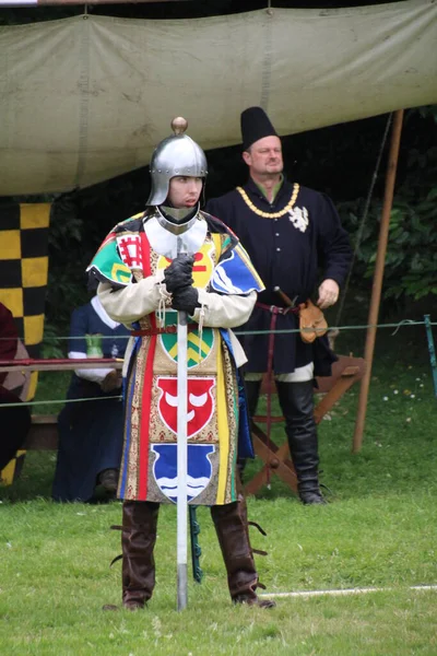 Battle July 2019 Knights Tournament Held Throughout Summer Several Locations — Stock Photo, Image