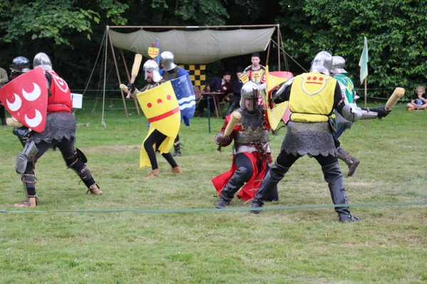 Battle Reino Unido Julho 2019 Torneio Cavaleiros Realizada Durante Todo — Fotografia de Stock
