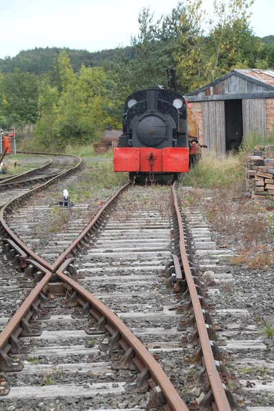 Newcastle Großbritannien September 2018 Restaurierter Dampfzug Der Auf Einer Privaten — Stockfoto