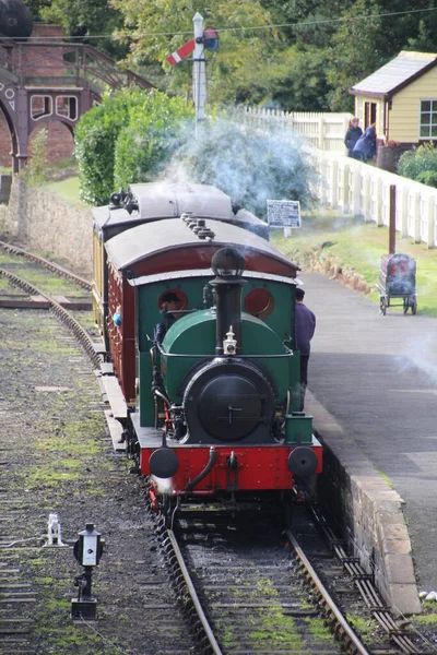Newcastle September 2018 Restored Steam Train Running Private Railway Line — Stock Photo, Image
