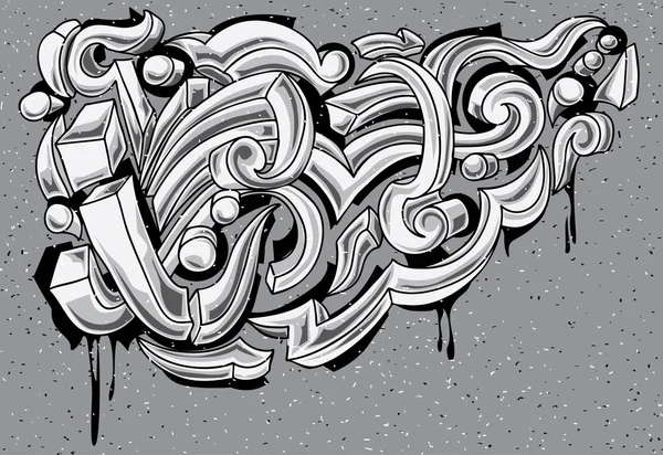 Fondo Graffiti Gris Abstracto Ilustración Vectorial — Vector de stock