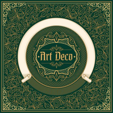 çiçek öğeleri ile dekoratif desen