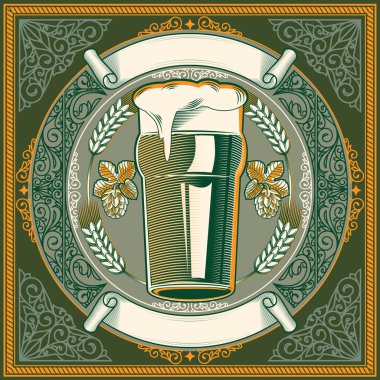 Vintage bira amblemi
