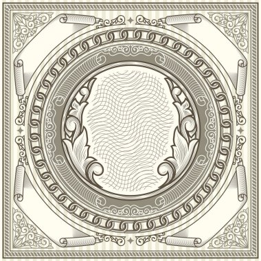 bej çerçevelemek ile çiçek başlangıç, vektör çizim