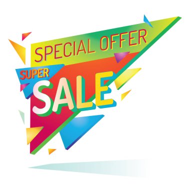 renkli süper Satılık tasarım, vektör çizim 