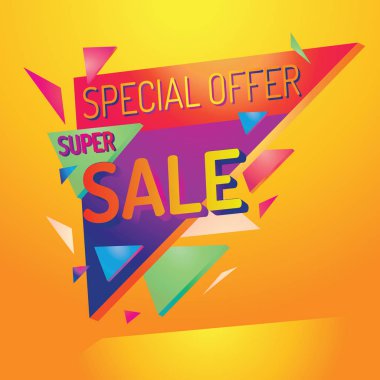 renkli süper Satılık tasarım, vektör çizim 