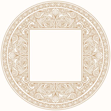 bej çerçevelemek ile çiçek başlangıç, vektör çizim