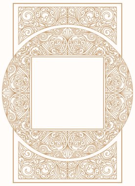 bej çerçevelemek ile çiçek başlangıç, vektör çizim