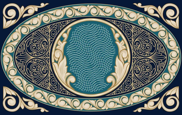 telkari, vektör çizim ile süslü vintage kartı