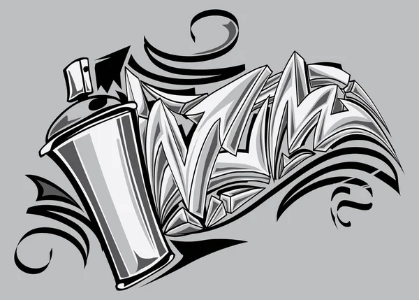 Spray Can Flechas Graffiti Ilustración Vectorial — Archivo Imágenes Vectoriales