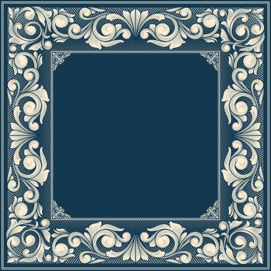 Vintage süslü dekoratif tasarım