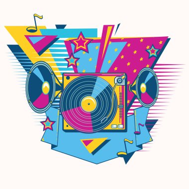 80s retro pikap poster tasarımı
