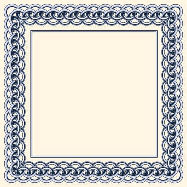 Zincir bağlantılar dekoratif çerçeve